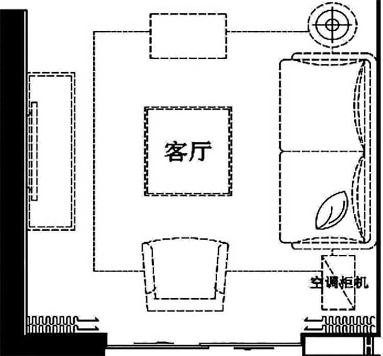 美奢漫客厅平面图#